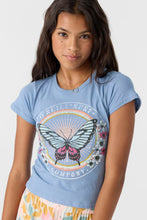 Load image into Gallery viewer, O&#39;Neil - Girls Beachy Butterfly Tee - Faded Denim