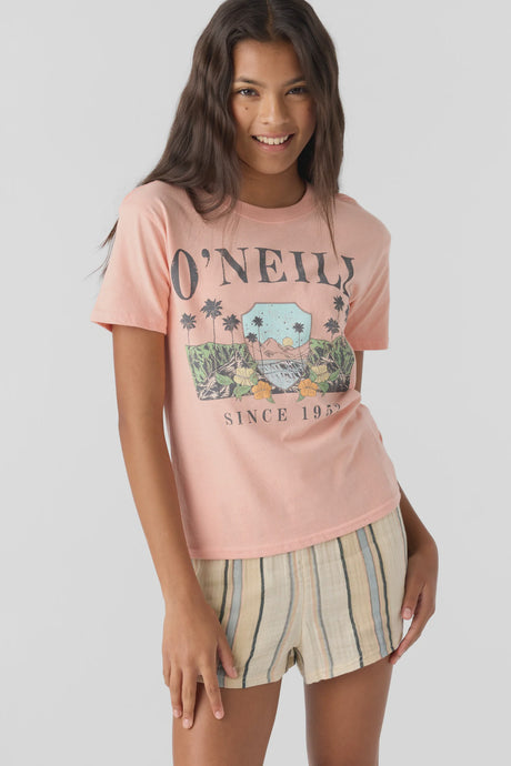 O'Neil - Girl's Malibu Mirage Tee - Coral Pink