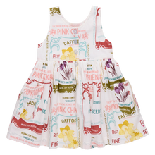 Load image into Gallery viewer, Pink Chicken - Girls Laura Dress - Flower Seeds