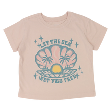 Load image into Gallery viewer, Tiny Whales - Let The Sea Set You Free Boxy Tee - Faded Pink