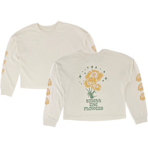 Tiny Whales - Smell The Flowers L/S Tee - Natural