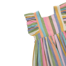 Load image into Gallery viewer, Pink Chicken - Girls Elsie Dress - parade stripe