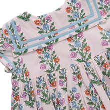 Load image into Gallery viewer, Pink Chicken - Girls Elowen Dress -  Pink Dewdrop Block Print