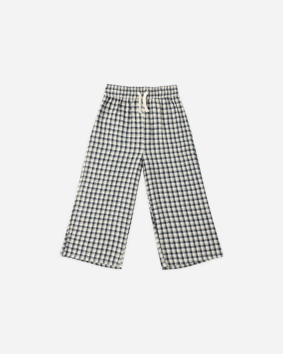 Rylee + Cru - Wide Leg Pant - Navy Check