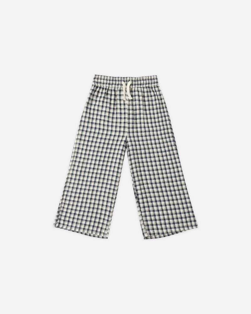 Rylee + Cru - Wide Leg Pant - Navy Check