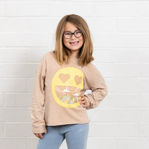 Tiny Whales - Get Happy - Oversized L/S Tee