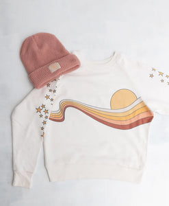 Tiny Whales - Golden Era Boxy Sweatshirt - Natural