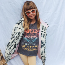 Load image into Gallery viewer, Tiny Whales - Happiness Oversized L/S Tee - Vintage Black