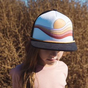 Tiny Whales - Golden Era Trucker Hat - Natural/Black