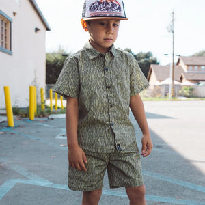 Tiny Whales - Explorer Button Up Shirt - Pine