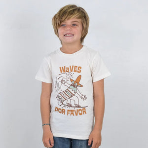 Tiny Whales - Waves Por Favor Tee - Natural