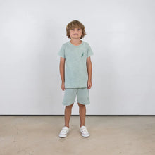 Load image into Gallery viewer, Tiny Whales - Coastline Sweat Shorts - Mineral Sea Glass