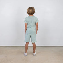 Load image into Gallery viewer, Tiny Whales - Coastline Sweat Shorts - Mineral Sea Glass