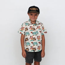 Load image into Gallery viewer, Tiny Whales - Surf Safari Button Up - Natural/ Multi