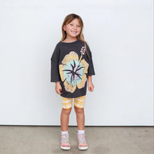 Load image into Gallery viewer, Tiny Whales - Hibiscus Super Tee - Mineral Black