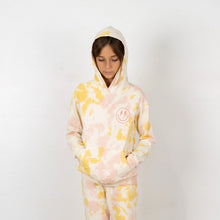 Load image into Gallery viewer, Tiny Whales - Sunset Hoodie - Natural/Pink/Gold Tie Dye