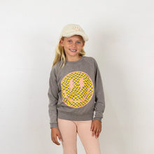 Load image into Gallery viewer, Tiny Whales - Happy Days Boxy Sweatshirt - Mineral Coal