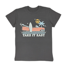 Load image into Gallery viewer, Tiny Whales - Take It Easy Tee Shirt - Vintage Black