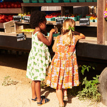 Load image into Gallery viewer, Pink Chicken - Girls Taylor Dress - Berries and Oranges