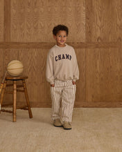 Load image into Gallery viewer, Rylee + Cru - Relaxed Cargo Pant - Burgundy Pinstripe