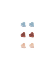 Load image into Gallery viewer, Rylee + Cru - Heart Mini Clips - Light Blue, Poppy, Shell