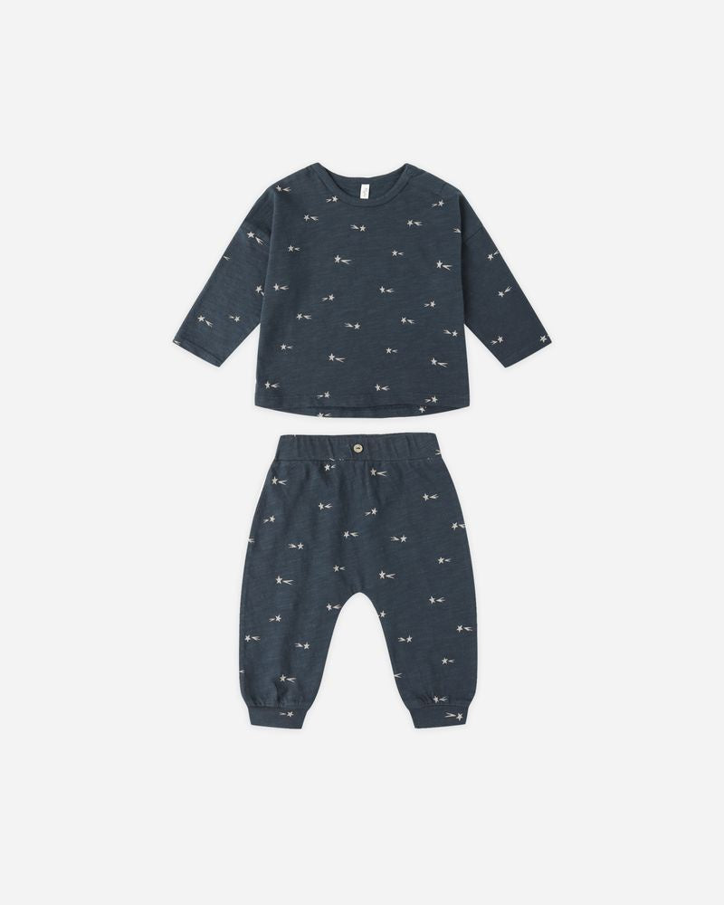 Rylee + Cru - Long Sleeve Tee + Pant Set - Star