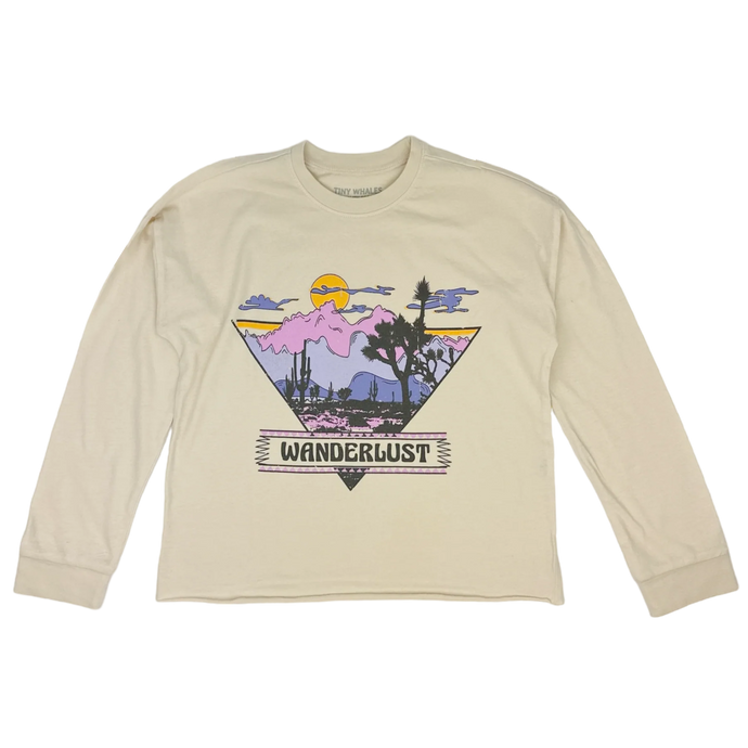 Tiny Whales - Wanderlust Oversized LS Tee - Cream