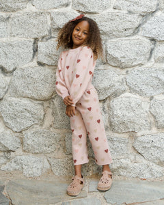 Rylee + Cru - Jacquard Knit Set - Hearts