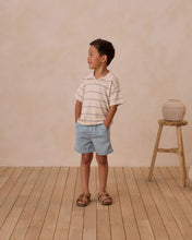 Load image into Gallery viewer, Rylee + Cru - Chandler Knit Polo - Blue Stripe