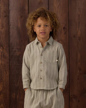 Load image into Gallery viewer, Rylee + Cru - Collared Long Sleeve Shirt - Sage Pinstripe