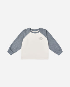 Rylee + Cru - Raglan Tee - Heathered Navy