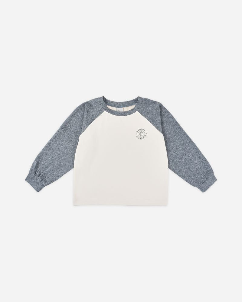 Rylee + Cru - Raglan Tee - Heathered Navy