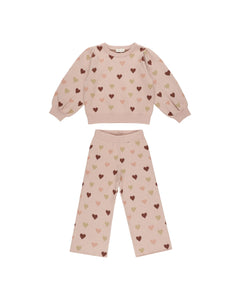 Rylee + Cru - Jacquard Knit Set - Hearts