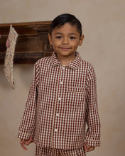 Load image into Gallery viewer, Rylee + Cru - Long Sleeve Pajamas - Brick Gingham