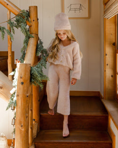 Rylee + Cru - Fuzzy Cardigan - Blush