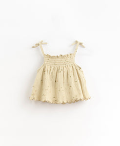 Play Up - Organic Smocked Top - Aloe Very