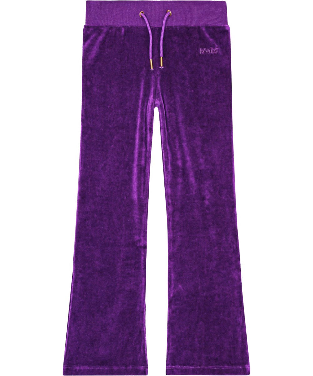 Molo - Annie Velour Pants - Warm Purple