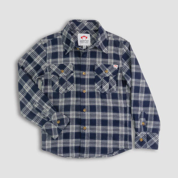 Appaman - Flannel Shirt - Navy Plaid