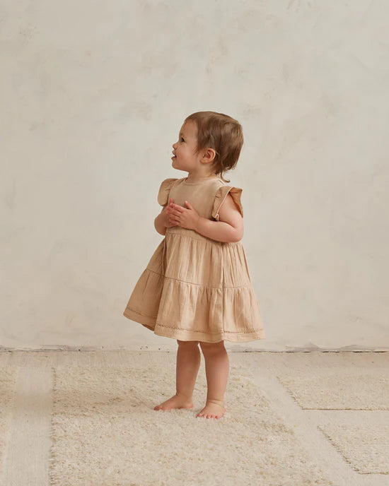 Quincy Mae - Lili Dress + Bloomer Set - Apricot Jack + Emmy Quincy Mae - Lili Dress + Bloomer Set - Apricot Jack + Emmy