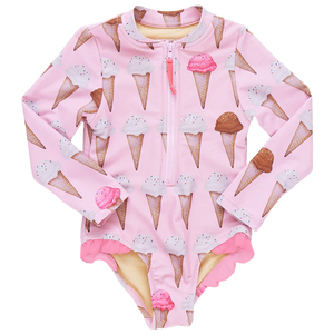 Pink Chicken - Girls Arden Suit - Neapolitan Ice Cream Cones