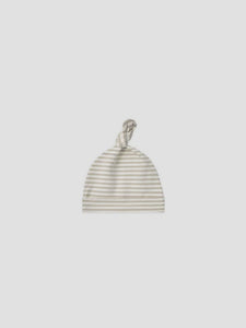 Quincy Mae - Knotted Baby Hat - Ash Stripe