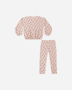 Rylee + Cru - Spongey Knit Set - Polka Dot