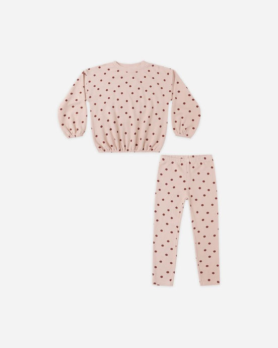Rylee + Cru - Spongey Knit Set - Polka Dot