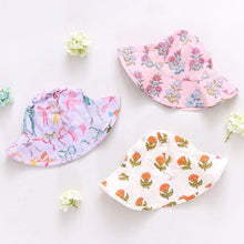 Load image into Gallery viewer, Pink Chicken - Baby Girls Sun Hat - Small Orange Bud
