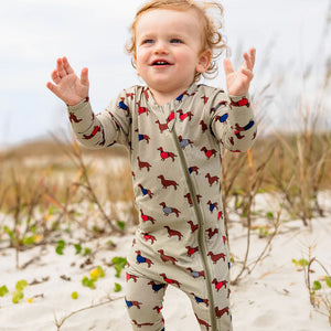 Pink Chicken - Baby Bamboo Romper - Sweater Dogs