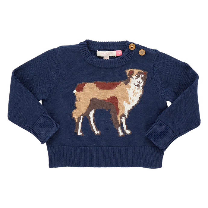 Pink Chicken - Baby Boys Oliver Sweater - Happy Dog