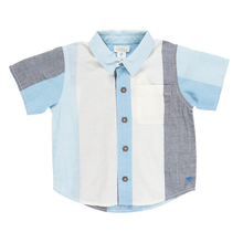 Load image into Gallery viewer, Pink Chicken - Baby Boys Jack Shirt - Ocean Stripe