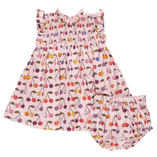 Load image into Gallery viewer, Pink Chicken - Baby Girls Stevie Dress Set - Cloud Pink Cherry