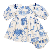 Load image into Gallery viewer, Pink Chicken - Baby Girls Brooke Dress Set - Blue Circus