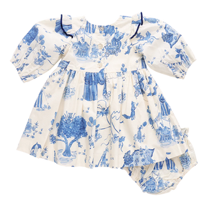 Pink Chicken - Baby Girls Brooke Dress Set - Blue Circus